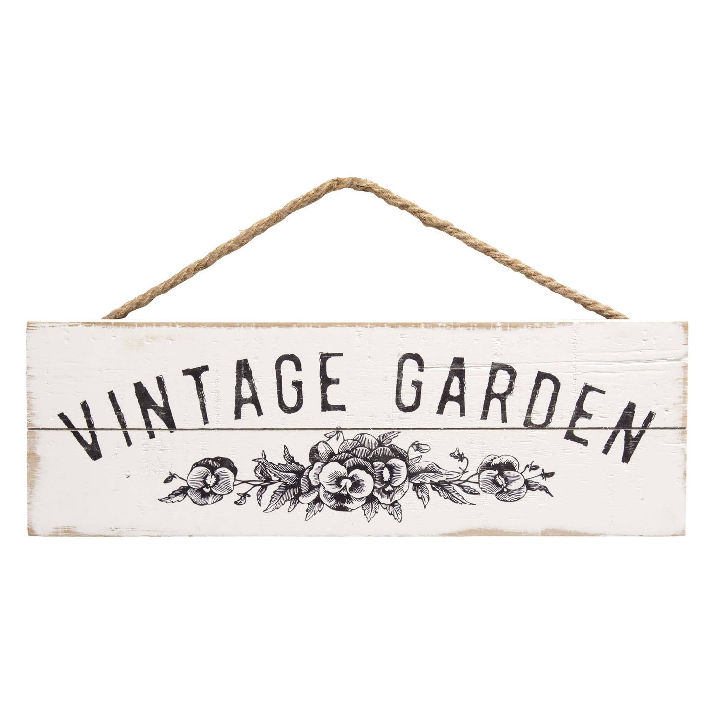 Vintage Garden Wood Hanging Sign