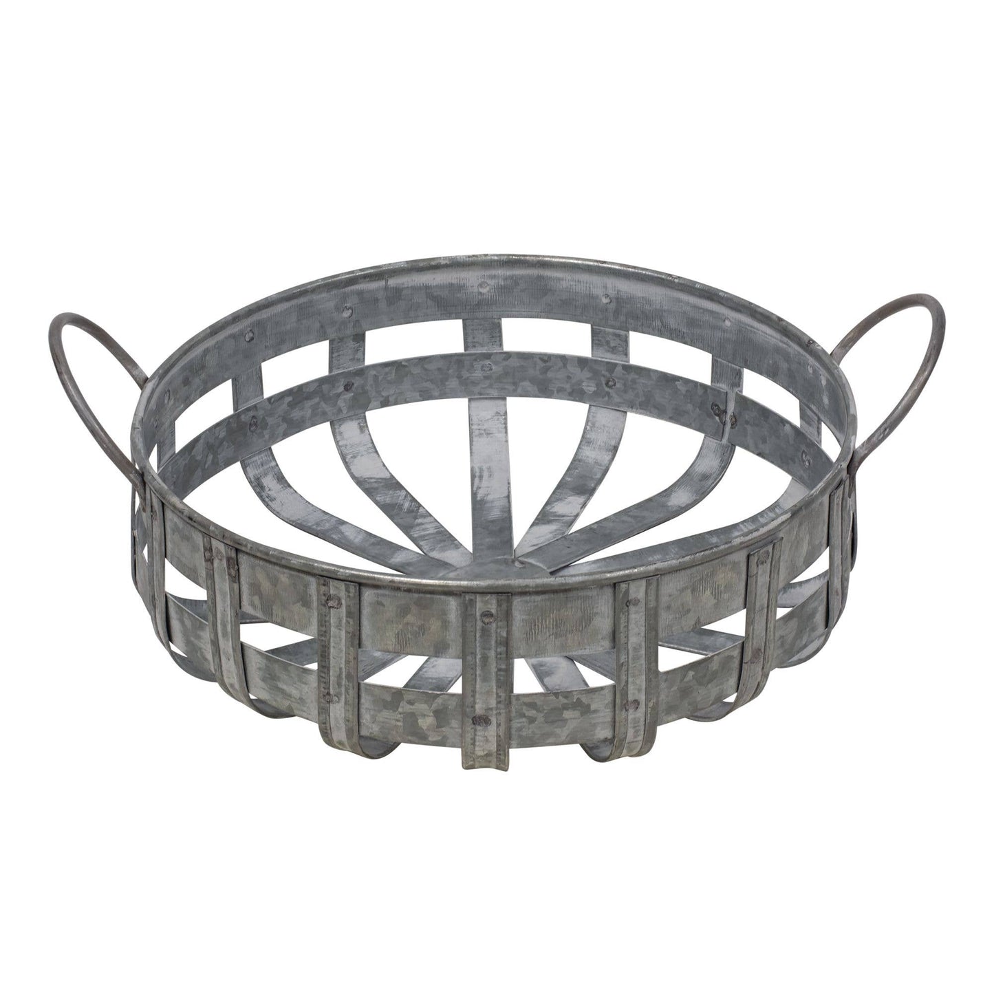 Galvanized Round Basket