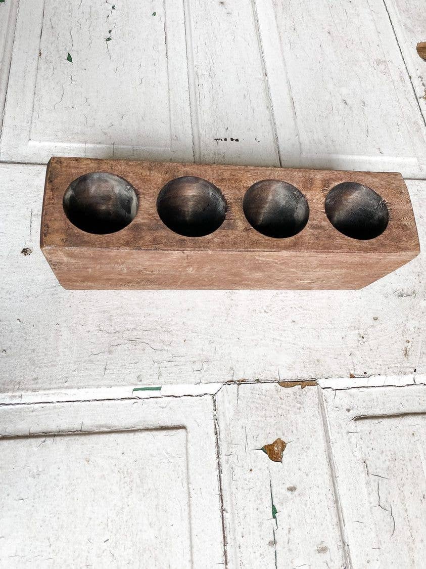 Sugar Mold - 4 Hole, Handmade, Farmhouse Décor #B