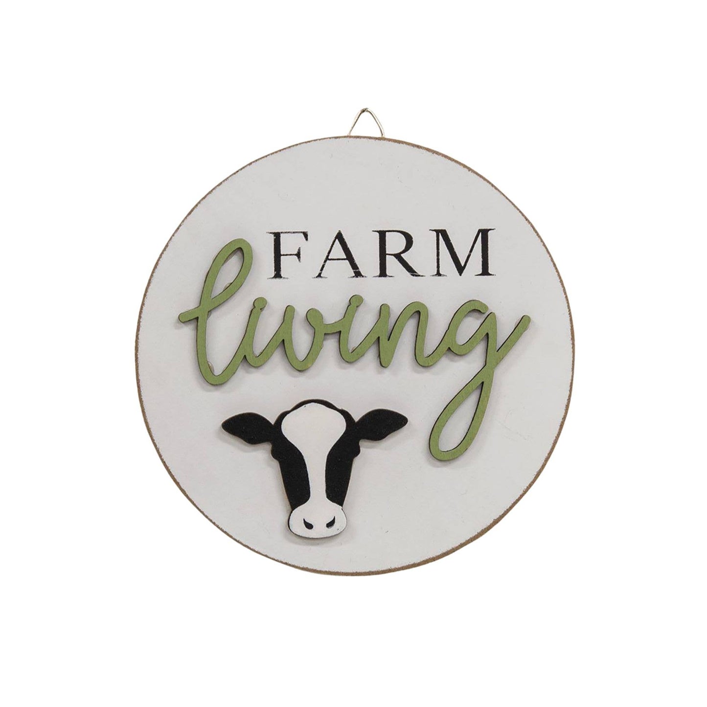 Farm Living Round Easel Sign