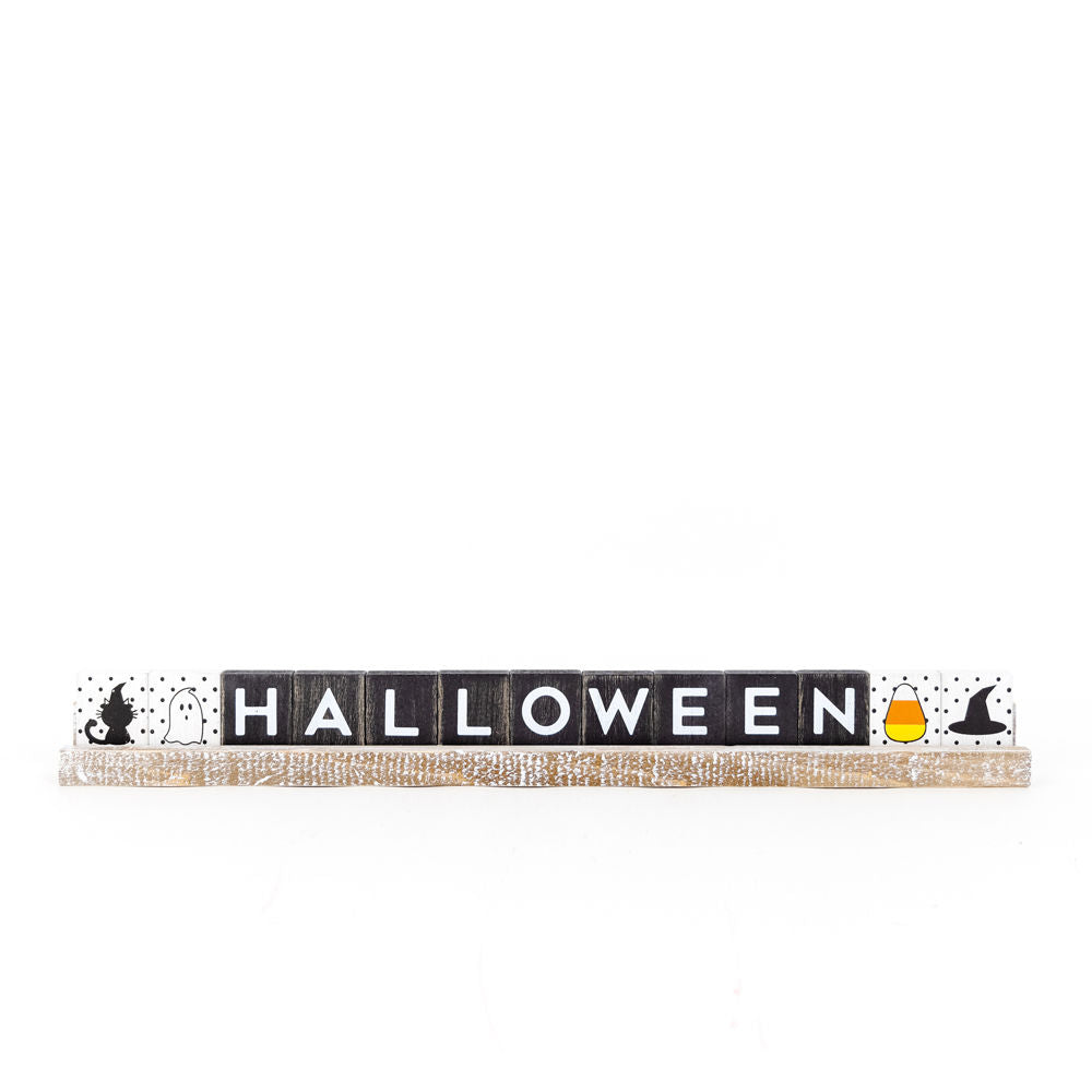 HALLOWEEN wooden ledgie set 20x2.5x1.5