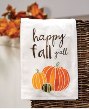 Happy Fall Y'all Dish Towel