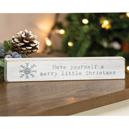 Have Yourself A Merry Little Christmas Typewriter Block