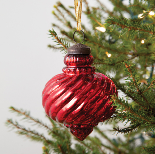 Mercury Glass Teardrop Ornaments