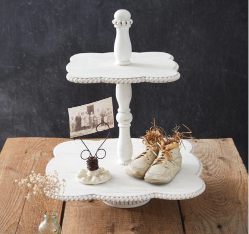 Primrose Wooden Two-Tier Stand