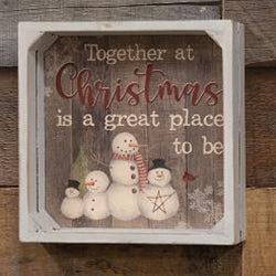 Together At Christmas Crate Sign