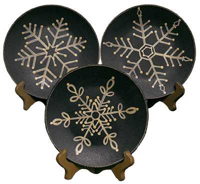 Snowflake Plates - Set of All 3 Designs