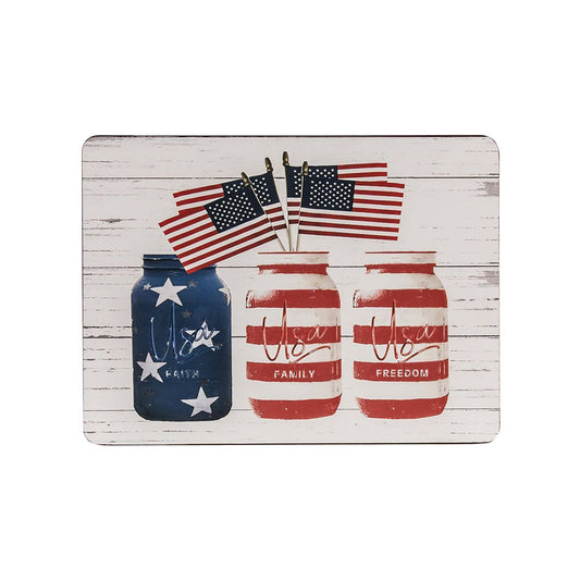 Canning Jar American Flag Rustic Metal Sign