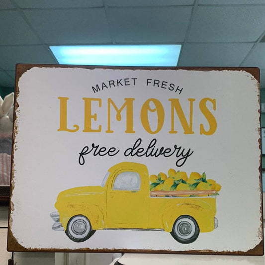 Market Fresh Lemon Sign