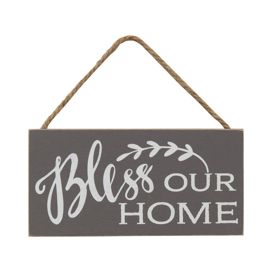 Bless Our Home Rope Hanger Sign