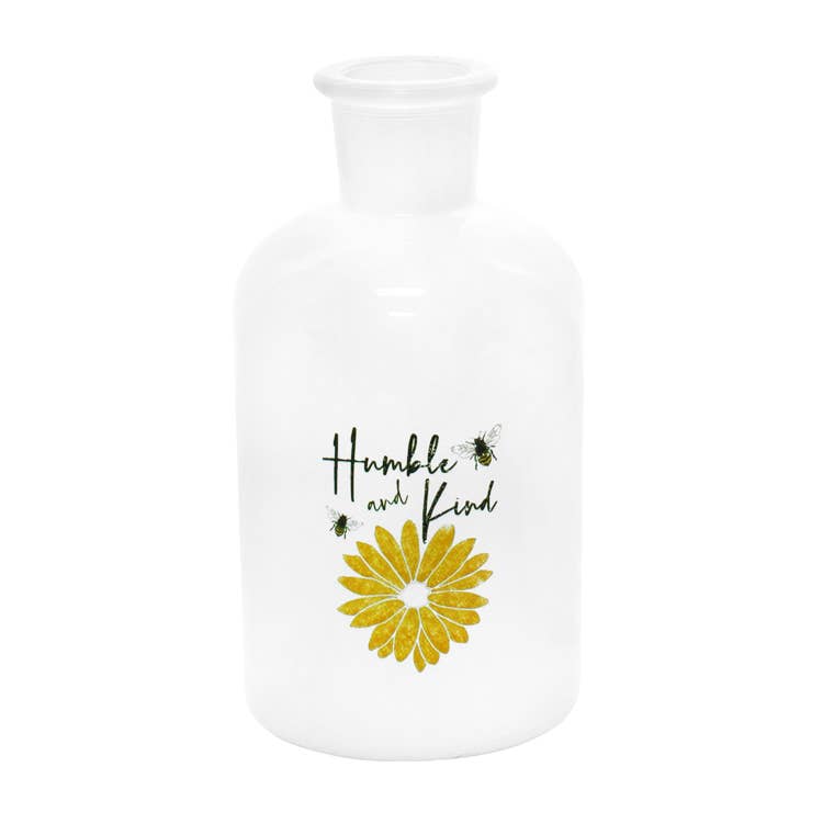 Small Bee Humble & Kind Glass Bottle - 2.5 x 4.75 in