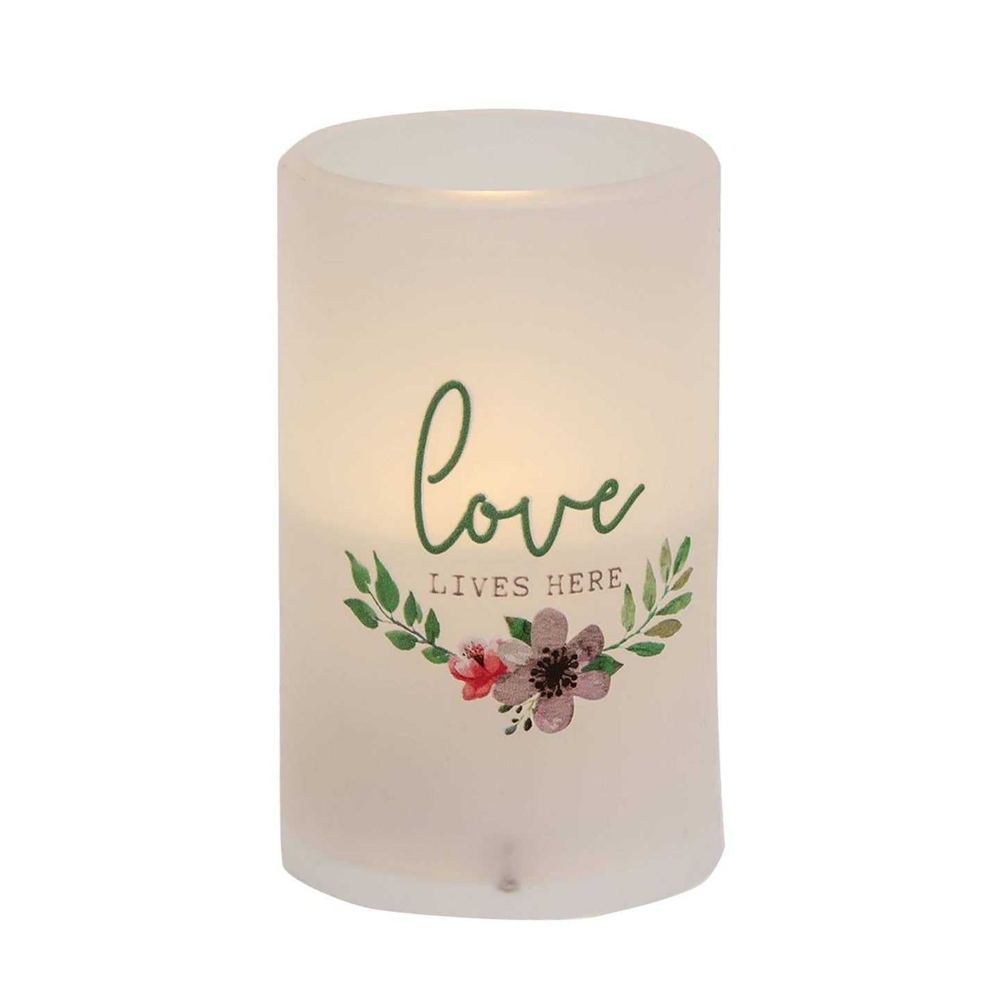 Love Lives Here Timer Pillar 3" x 5"